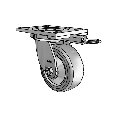 6 Series Casters Top Plate Swivel Zinc Caster with 5 x 2 Grey on